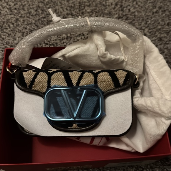 Valentino VLogo Toile Iconographe Canvas & Leather Shoulder Bag - Picture 2 of 5